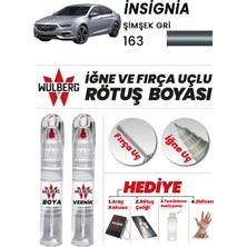 Wulberg Opel Insignia Şimşek Gri 163 Rötuş Boya 25 ml + Vernik Iğne & Fırça Uçlu Kalıcı Çizik Giderici