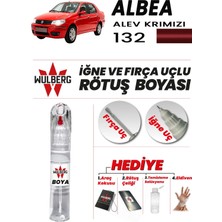 Wulberg Fiat Albea Alev Kırmızı 132 Rötuş Boya 25 ml Iğne & Fırça Uçlu Kalıcı Çizik Giderici Rutuş