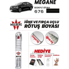 Wulberg Renault Megane Sedefli Siyah 676 Rötuş Boya 25 ml Iğne & Fırça Uçlu Kalıcı Çizik Giderici