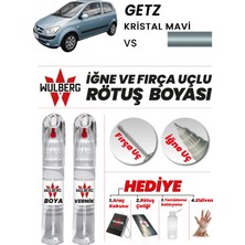 Wulberg Hyundai Getz Kristal Mavi Vs Rötuş Boya 25 ml + Vernik Iğne & Fırça Uçlu Kalıcı Çizik Giderici