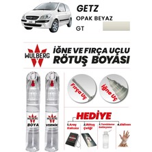 Wulberg Hyundai Getz Opak Beyaz Gt Rötuş Boya 25 ml + Vernik Iğne & Fırça Uçlu Kalıcı Çizik Giderici