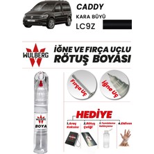 Wulberg Volkswagen Caddy Kara Büyü LC9Z Rötuş Boya 25 ml Iğne & Fırça Uçlu Kalıcı Çizik Giderici