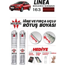 Wulberg Fiat Linea Bolero Kırmızı 163 Rötuş Boya 25 ml + Vernik Iğne & Fırça Uçlu Kalıcı Çizik Giderici