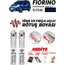 Wulberg Fiat Fiorino Dinamik Mavi 515B Rötuş Boya 25 ml + Vernik Iğne & Fırça Uçlu Kalıcı Çizik Giderici