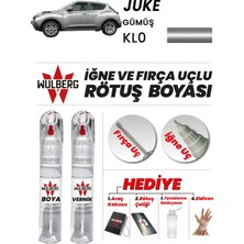 Wulberg Nissan Juke Gümüş Kl0 Rötuş Boya 25 ml + Vernik Iğne & Fırça Uçlu Kalıcı Çizik Giderici