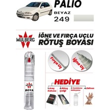Wulberg Fiat Palio Beyaz 249 Rötuş Boya 25 ml Iğne & Fırça Uçlu Kalıcı Çizik Giderici