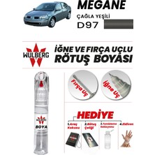 Wulberg Renault Megane Çağla Yeşili D97 Rötuş Boya 25 ml Iğne & Fırça Uçlu Kalıcı Çizik Giderici