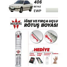 Wulberg Peugeot 406 Beyaz Ewp Rötuş Boya 25 ml Iğne & Fırça Uçlu Kalıcı Çizik Giderici