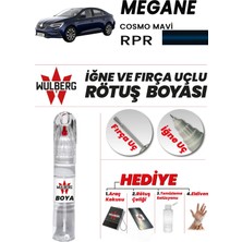 Wulberg Renault Megane Cosmo Mavi Rpr Rötuş Boya 25 ml Iğne & Fırça Uçlu Kalıcı Çizik Giderici