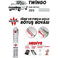 Wulberg Renault Twingo Kar Beyaz 389 Rötuş Boya 25 ml Iğne & Fırça Uçlu Kalıcı Çizik Giderici