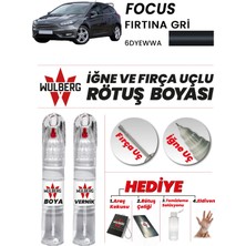 Wulberg Ford Focus Fırtına Gri 6dyewwa Rötuş Boya 25 ml + Vernik Iğne & Fırça Uçlu Kalıcı Çizik Giderici