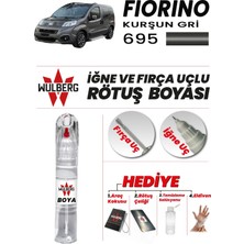 Wulberg Fiat Fiorino Kurşun Gri 695 Rötuş Boya 25 ml Iğne & Fırça Uçlu Kalıcı Çizik Giderici Rutuş