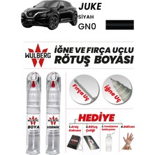 Wulberg Nissan Juke Siyah Gn0 Rötuş Boya 25 ml + Vernik Iğne & Fırça Uçlu Kalıcı Çizik Giderici