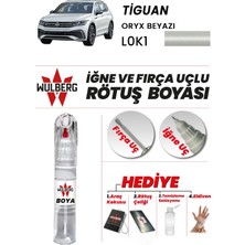 Wulberg Volkswagen Tiguan Oryx Beyazı L0K1 Rötuş Boya 25 ml Iğne & Fırça Uçlu Kalıcı Çizik Giderici