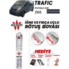 Wulberg Renault Trafic Poyraz Gri 266 Rötuş Boya 25 ml Iğne & Fırça Uçlu Kalıcı Çizik Giderici