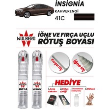 Wulberg Opel Insignia Kahverengi 41C Rötuş Boya 25 ml + Vernik Iğne & Fırça Uçlu Kalıcı Çizik Giderici