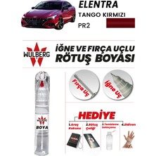 Wulberg Hyundai Elantra Tango Kırmızı Pr2 Rötuş Boya 25 ml Iğne & Fırça Uçlu Kalıcı Çizik Giderici