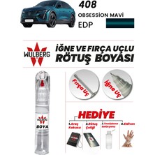 Wulberg Peugeot 408 Obsession Mavi Edp Rötuş Boya 25 ml Iğne & Fırça Uçlu Kalıcı Çizik Giderici