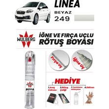 Wulberg Fiat Linea Beyaz 249 Rötuş Boya 25 ml Iğne & Fırça Uçlu Kalıcı Çizik Giderici Rutuş