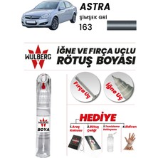 Wulberg Opel Astra Şimşek Gri 163 Rötuş Boya 25 ml Iğne & Fırça Uçlu Kalıcı Çizik Giderici Rutuş