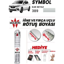 Wulberg Renault Symbol Kar Beyaz 389 Rötuş Boya 25 ml Iğne & Fırça Uçlu Kalıcı Çizik Giderici
