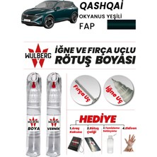 Wulberg Nissan Qashqai Okyanus Yeşili Fap Rötuş Boya 25 ml + Vernik Iğne & Fırça Uçlu Kalıcı Çizik Giderici