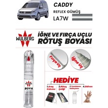 Wulberg Volkswagen Caddy Reflex Gümüş LA7W Rötuş Boya 25 ml Iğne & Fırça Uçlu Kalıcı Çizik Giderici