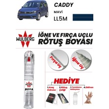 Wulberg Volkswagen Caddy Mavi LL5M Rötuş Boya 25 ml Iğne & Fırça Uçlu Kalıcı Çizik Giderici