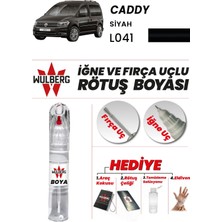 Wulberg Volkswagen Caddy Siyah L041 Rötuş Boya 25 ml Iğne & Fırça Uçlu Kalıcı Çizik Giderici