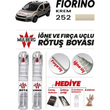 Wulberg Fiat Fiorino Krem 252 Rötuş Boya 25 ml + Vernik Iğne & Fırça Uçlu Kalıcı Çizik Giderici Rutuş
