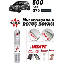 Wulberg Fiat 500 Füme 675 Rötuş Boya 25 ml Iğne & Fırça Uçlu Kalıcı Çizik Giderici Rutuş