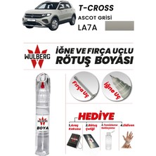 Wulberg Volkswagen T-Cross Ascot Grisi LA7A Rötuş Boya 25 ml Iğne & Fırça Uçlu Kalıcı Çizik Giderici