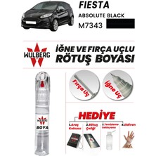 Wulberg Ford Fiesta Absolute Black 7343 Rötuş Boya 25 ml Iğne & Fırça Uçlu Kalıcı Çizik Giderici