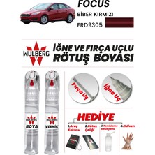 Wulberg Ford Focus Biber Kırmızı 9305 Rötuş Boya 25 ml + Vernik Iğne & Fırça Uçlu Kalıcı Çizik Giderici