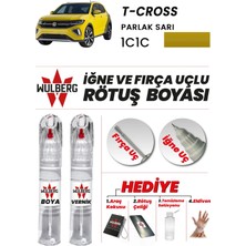 Wulberg Volkswagen T-Cross Parlak Sarı 1C1C Rötuş Boya 25 ml + Vernik Iğne & Fırça Uçlu Kalıcı Çizik Giderici