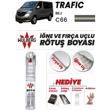 Wulberg Renault Trafic Bej C66 Rötuş Boya 25 ml Iğne & Fırça Uçlu Kalıcı Çizik Giderici