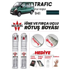 Wulberg Renault Trafic Fiji Yeşili 941 Rötuş Boya 25 ml + Vernik Iğne & Fırça Uçlu Kalıcı Çizik Giderici