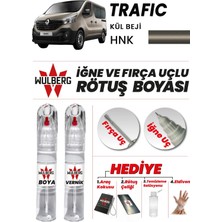 Wulberg Renault Trafic Kül Beji Hnk Rötuş Boya 25 ml + Vernik Iğne & Fırça Uçlu Kalıcı Çizik Giderici