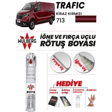 Wulberg Renault Trafic Kiraz Kırmızı 713 Rötuş Boya 25 ml Iğne & Fırça Uçlu Kalıcı Çizik Giderici