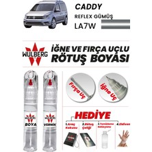 Wulberg Volkswagen Caddy Reflex Gümüş LA7W Rötuş Boya 25 ml + Vernik Iğne & Fırça Uçlu Kalıcı Çizik Giderici