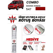 Wulberg Opel Combo Magma Kırmızı 547 Rötuş Boya 25 ml Iğne & Fırça Uçlu Kalıcı Çizik Giderici