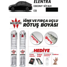 Wulberg Hyundai Elantra Ebony Siyah Eb Rötuş Boya 25 ml + Vernik Iğne & Fırça Uçlu Kalıcı Çizik Giderici