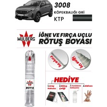Wulberg Peugeot 3008 Köpekbalığı Gri Ktp Rötuş Boya 25 ml Iğne & Fırça Uçlu Kalıcı Çizik Giderici