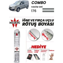 Wulberg Opel Combo Hakim Gri 176 Rötuş Boya 25 ml Iğne & Fırça Uçlu Kalıcı Çizik Giderici