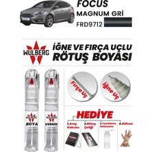 Wulberg Ford Focus Magnum Gri 9712 Rötuş Boya 25 ml + Vernik Iğne & Fırça Uçlu Kalıcı Çizik Giderici