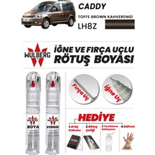 Wulberg Volkswagen Caddy Toffe Brown LH8Z Rötuş Boya 25 ml + Vernik Iğne & Fırça Uçlu Kalıcı Çizik Giderici