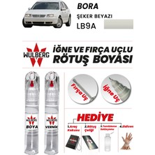 Wulberg Volkswagen Bora Şeker Beyazı LB9A Rötuş Boya 25 ml + Vernik Iğne & Fırça Uçlu Kalıcı Çizik Giderici