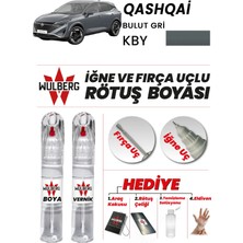 Wulberg Nissan Qashqai Bulut Gri Kby Rötuş Boya 25 ml + Vernik Iğne & Fırça Uçlu Kalıcı Çizik Giderici