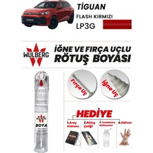 Wulberg Volkswagen Tiguan F. Kırmızı LP3G Rötuş Boya 25 ml Iğne & Fırça Uçlu Kalıcı Çizik Giderici