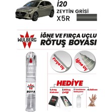 Wulberg Hyundai I20 Zeytin Grisi X5R Rötuş Boya 25 ml Iğne & Fırça Uçlu Kalıcı Çizik Giderici